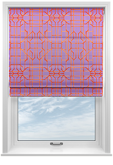 Bamboo Candy, Red Lilac - Twist&Fit Roman Blind